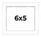 6x5 Shadow Box 3/4" Depth White Picture Frame - UV Acrylic, Backing, Hanging Hardware